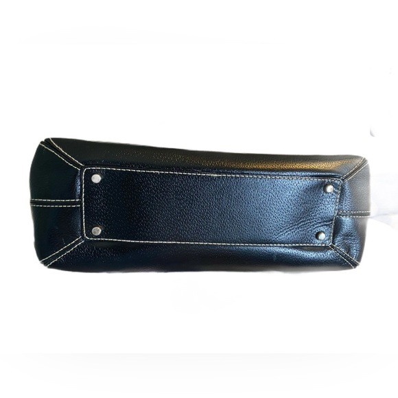 KATE SPADE Black Pebbled Leather Wellesley Fallon Tote Bag EUC - Picture 4 of 6